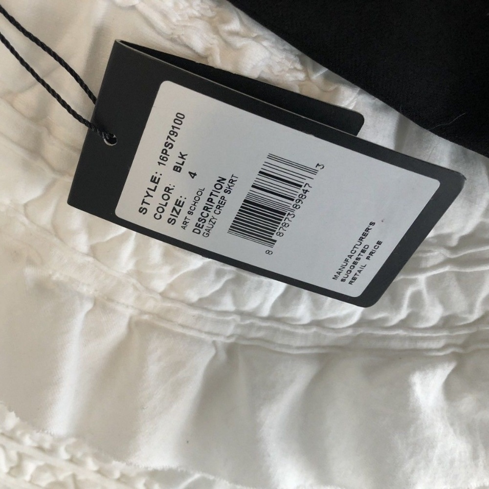 Adrianna-Papell-Gauzy-Black-Skirt-Size-4-With-Tag